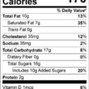 Nutrition Facts for Blueberry Swirl